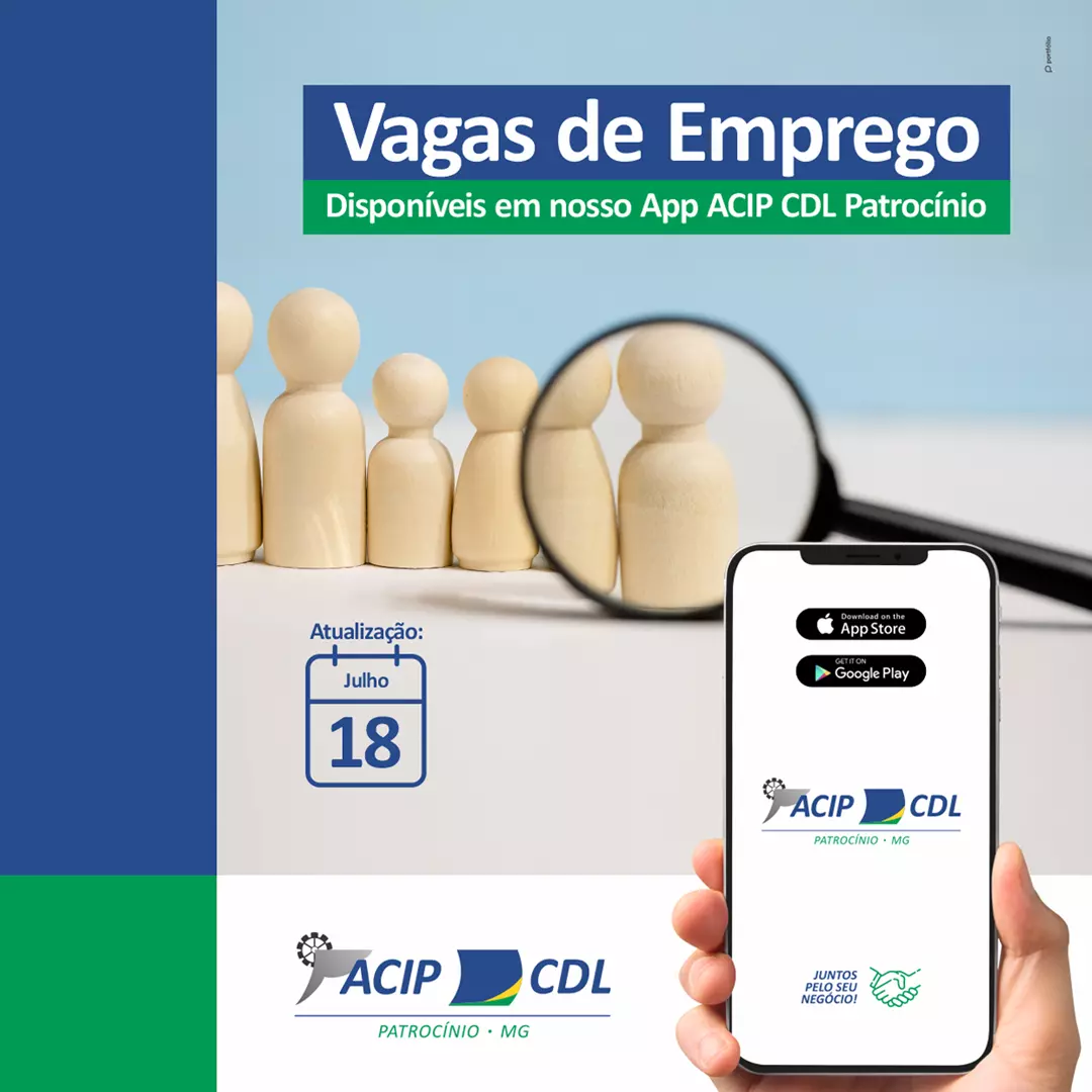 Balcão de empregos ACIP/CDL: Vagas atualizadas